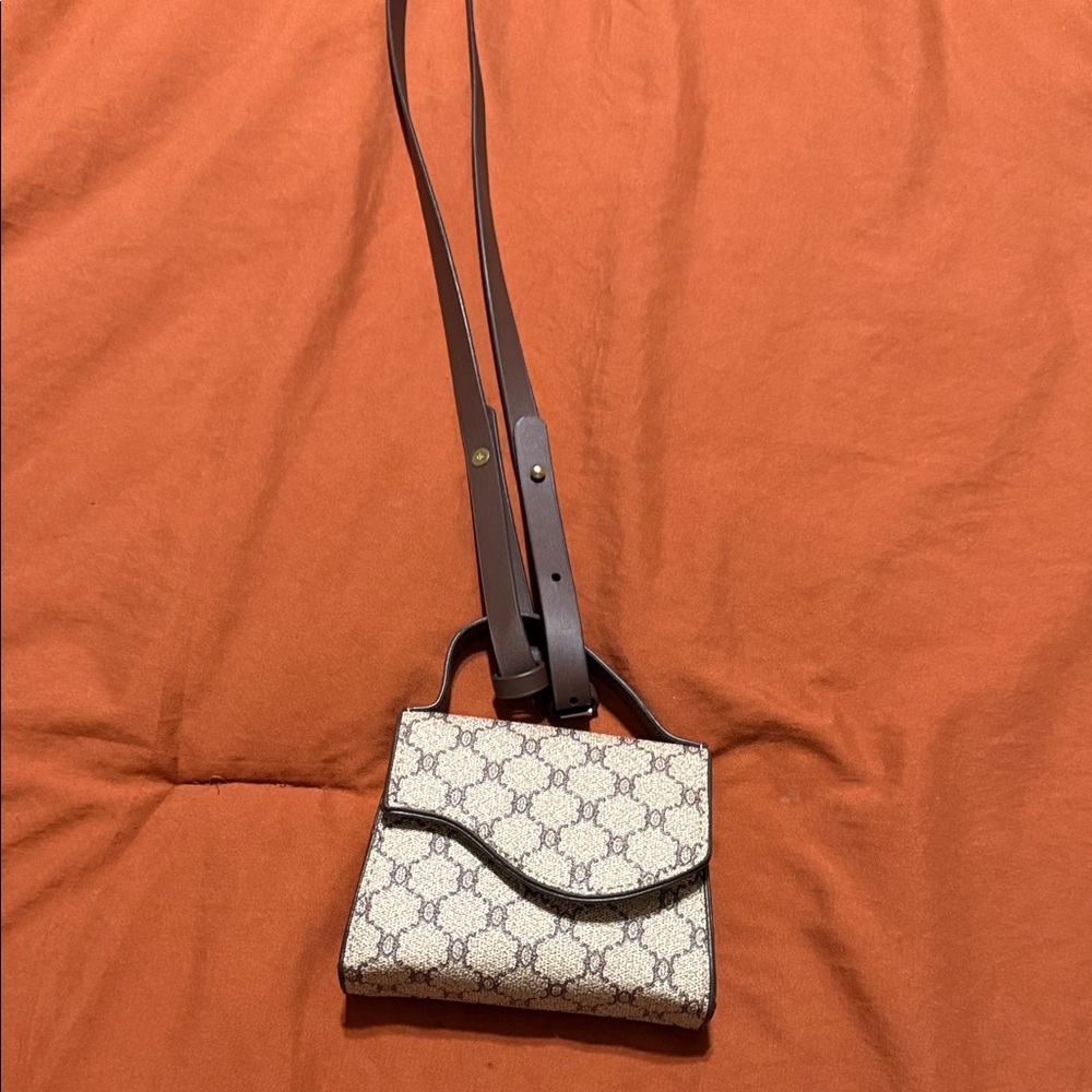 Designer Brown and Cream Women's Bag